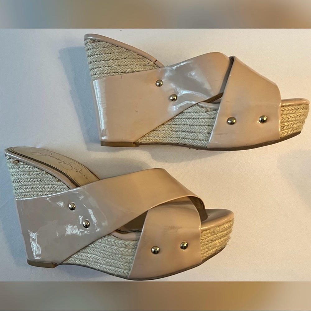 JESSICA SIMPSON Norah- platform wedge espadrille- gently used